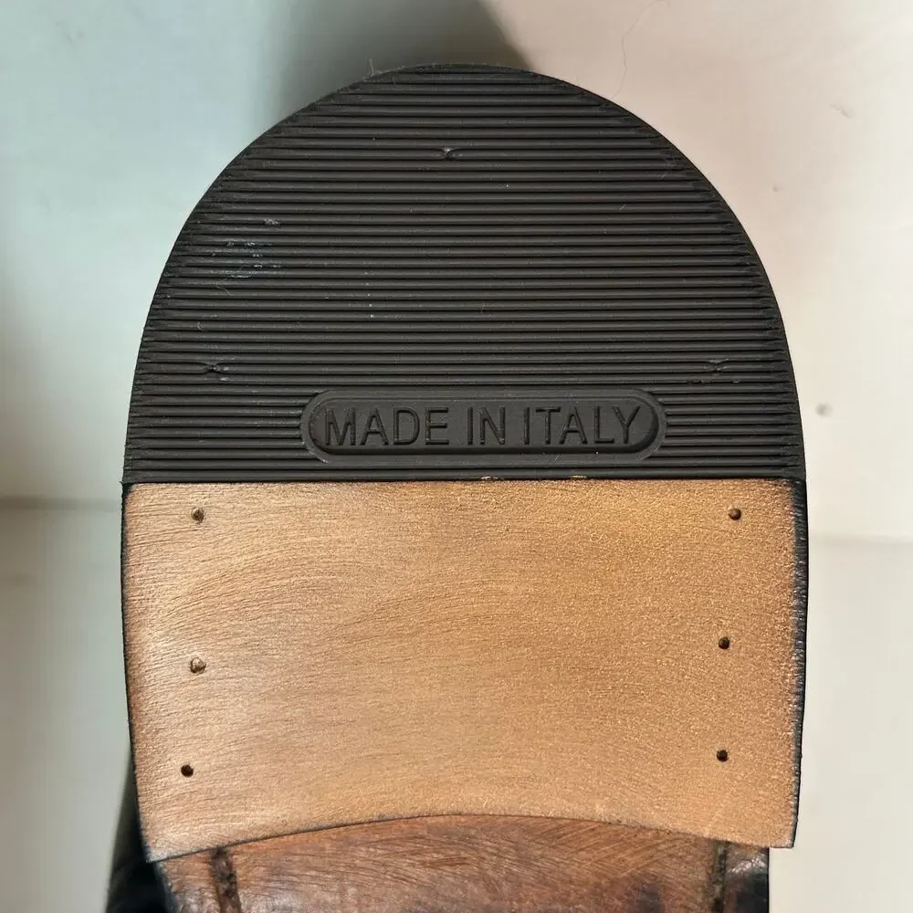 NEW HEELS Crockett & Jones Black Shell Cordovan Derby England UK 10 D US 11 C